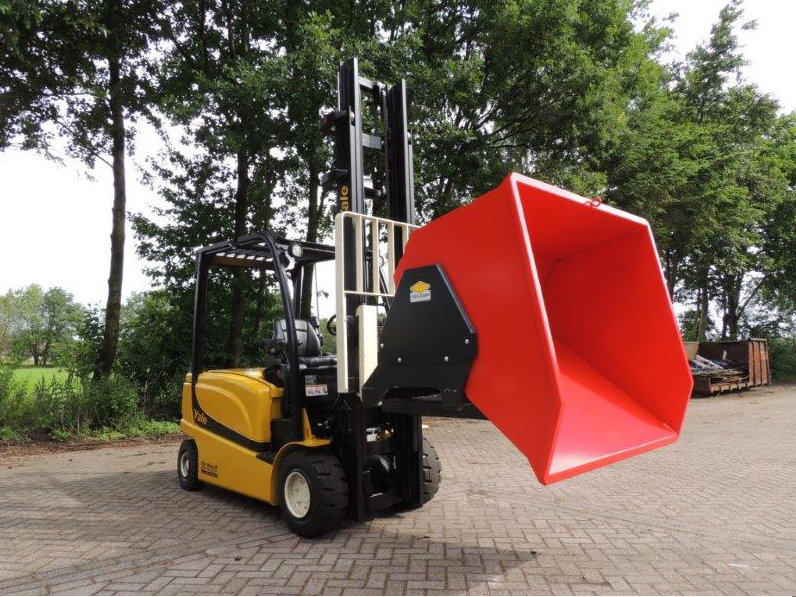 Container Für Stapler Kippcontainer zum Anbau an Gabelstapler